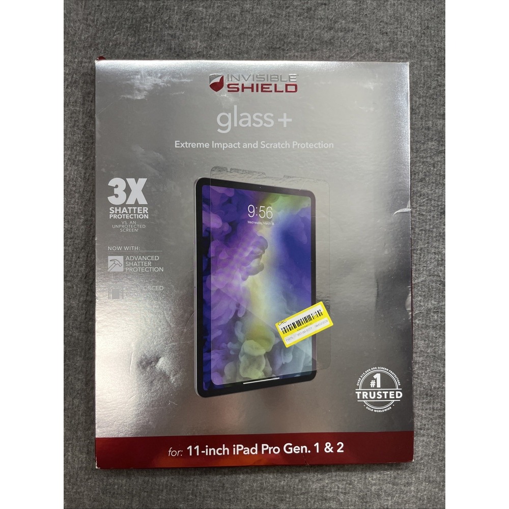 (3 For 1) Zagg Invisible Shield Glass + Shield for iPad Pro 11" Gen. 1 & 2